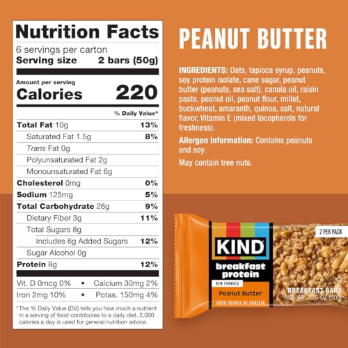 KIND Breakfast Protein Bars, Savory Variety Pack, 8g Protein, 18 ct - image 3