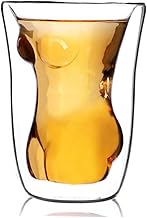 VOSAREA Artigos De Vidro Copos Parfait Copos Beleza Copo Parfait Óculos Parfait Óculos Mojito Copo Copo De Uísque Canecas De Vidro De Parede Dupla Taça De Champanhe Copo De Vinho Criativo