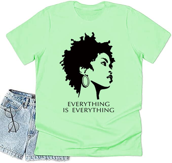 Image of Black History Shirts Black Graphic tees for Men and Women, Magic Fashion Afro American Natural Hair Vintage Melanin T-Shirts