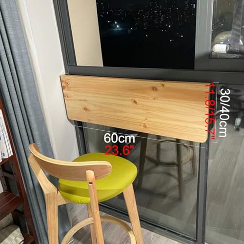 Table fine et longue murale rabattable en bois pour désencombrer votre cuisine