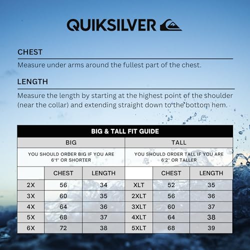 T-shirt Quiksilver homme col rond finissant les problèmes de taille