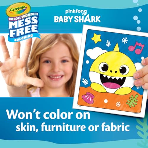 image for Crayola Baby Shark Color Wonder Pages, Mess Free Coloring for Toddlers