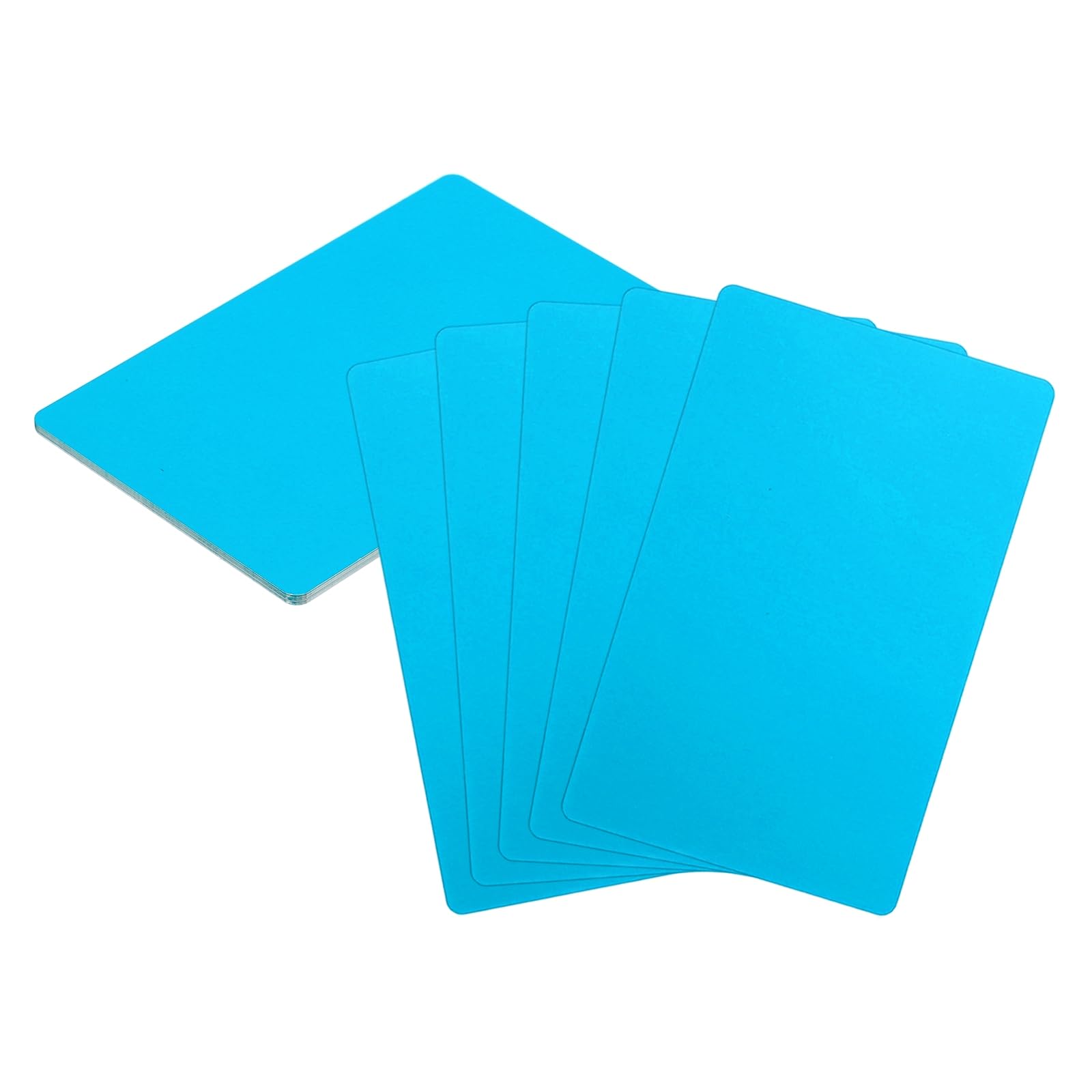 sourcing map 10pcs Metal Business Cards Blanks 3.4" x 2.1" x 0.01" Aluminum Laser Engraving Blank Name Custom Card CNC Engraving Sheets for House Office DIY Gift Plate Invitations, Blue โ image 1