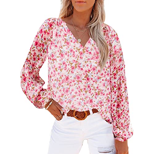 Damen Sommer Frühling Ärmel Chiffon Blumendruck Lange Flare Ärmel...
