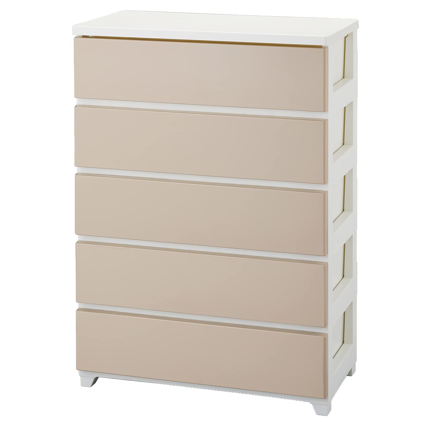 JEJ 収納ケース ベージュ ワイド 5段 JEJ カラースタイルチェスト ワイド5段 ホワイトベージュ 404068