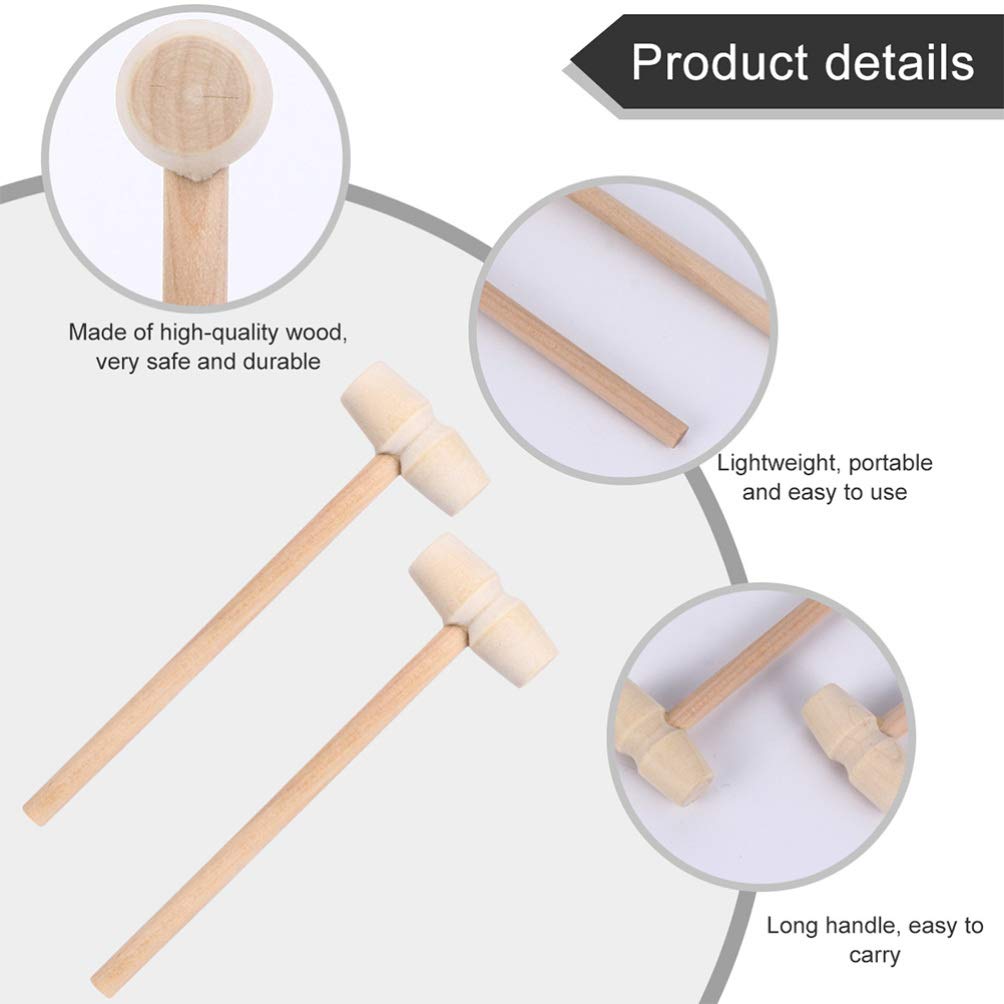 Tomaibaby 40 Piezas Martillo De Madera Martillo De Juguete Mini Martillos De Madera Mazos De Madera Ligeros Langosta De Madera Pequeños Martillos De Madera Squiz Juguetes El Banco Niño Fresa