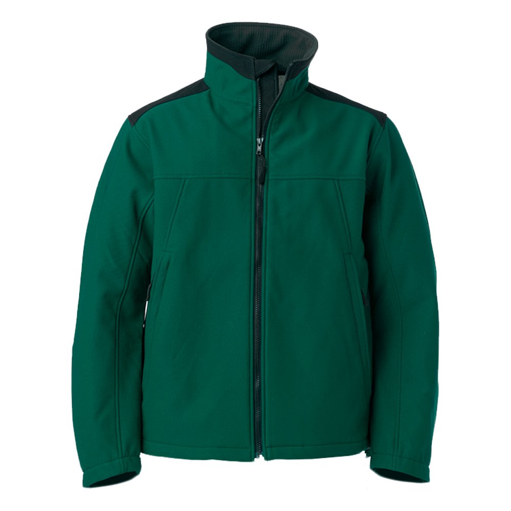 Chaqueta Softshell de Trabajo para Hombre - Telfon® Impermeable, Transpirable y Resistente al Viento - Cuello Interior en Microfelpa (XL, Verde)