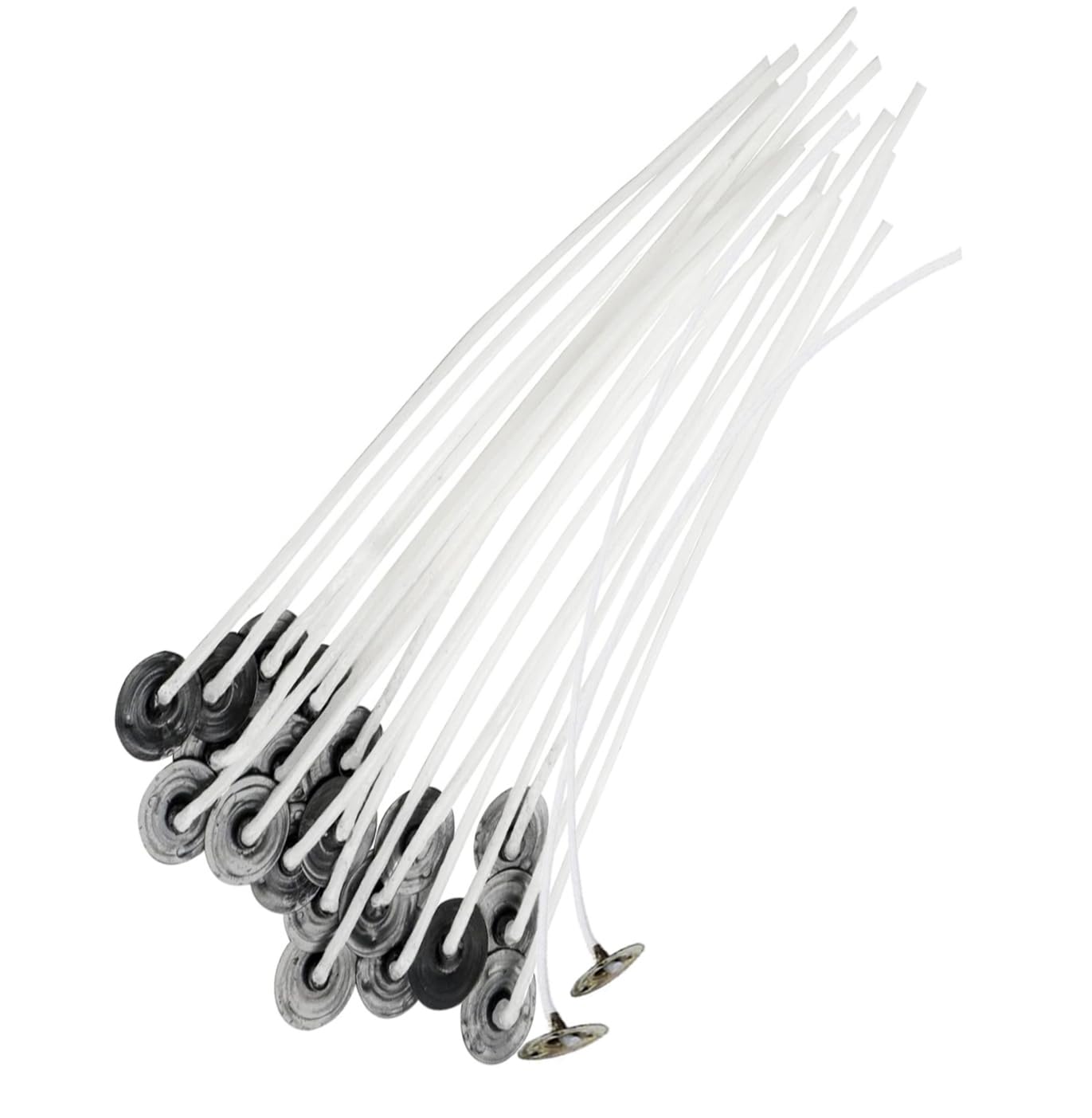Senda White 25 Pieces Candle Wicks, Pre Waxed Long Wicks For Candle Making (20 Cm)