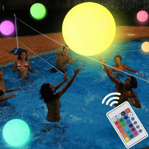 Bolas de piscina iluminadas inflables con luz LED decorativa impermeable 3