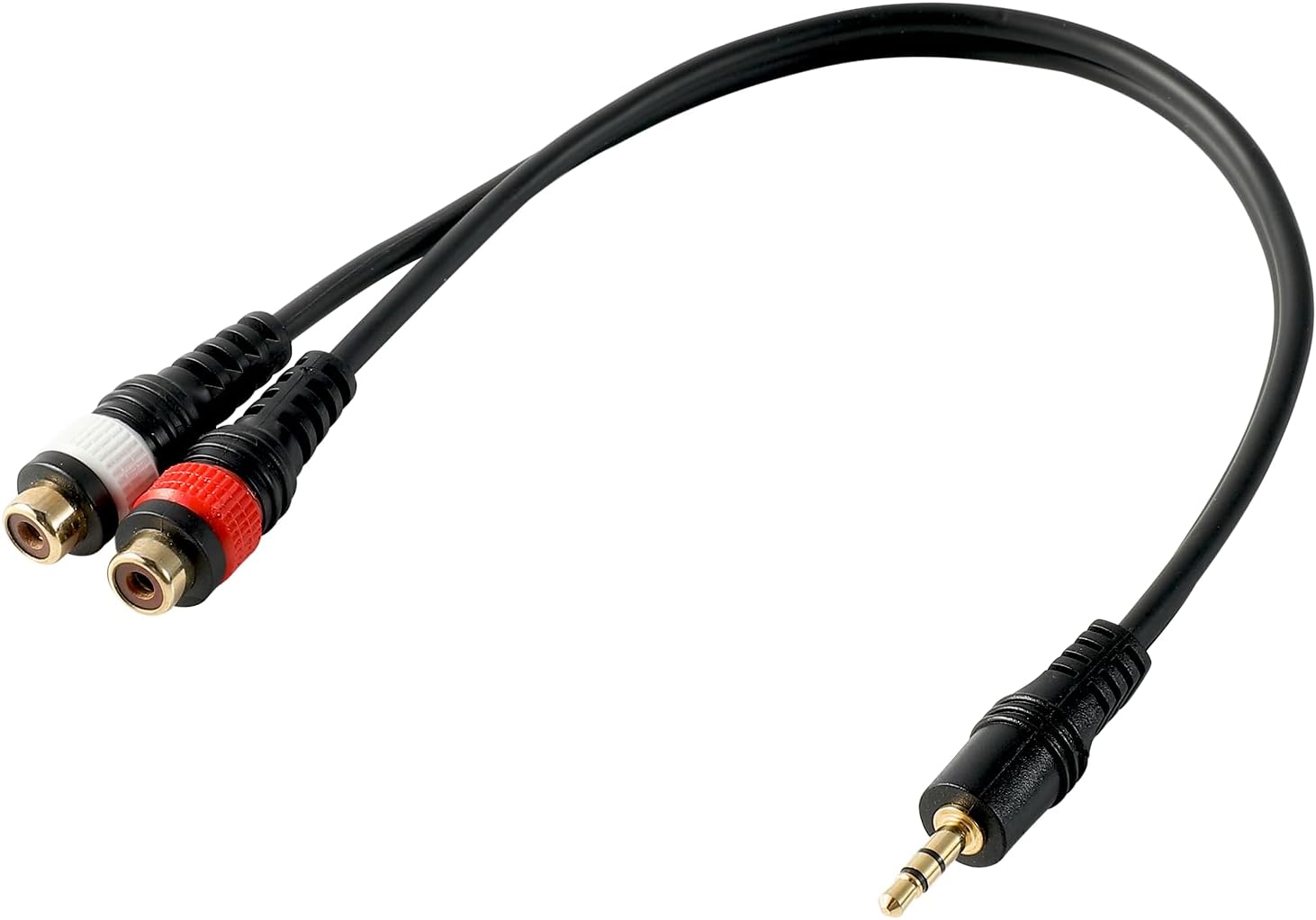 3.5mm Male to 2RCA Female Adapter Cable, Stereo Audio Y Splitter Cable, 1/8 Male Plug to Dual RCA Female Jack Cord for MP3,Computer,Speaker,HiFi Stereo System(25cm/10inch)