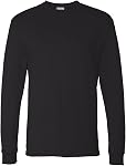 Hanes Mens Essentials Long-Sleeve T-Shirt, Crewneck Cotton T-Shirts for Men, 2-Pack