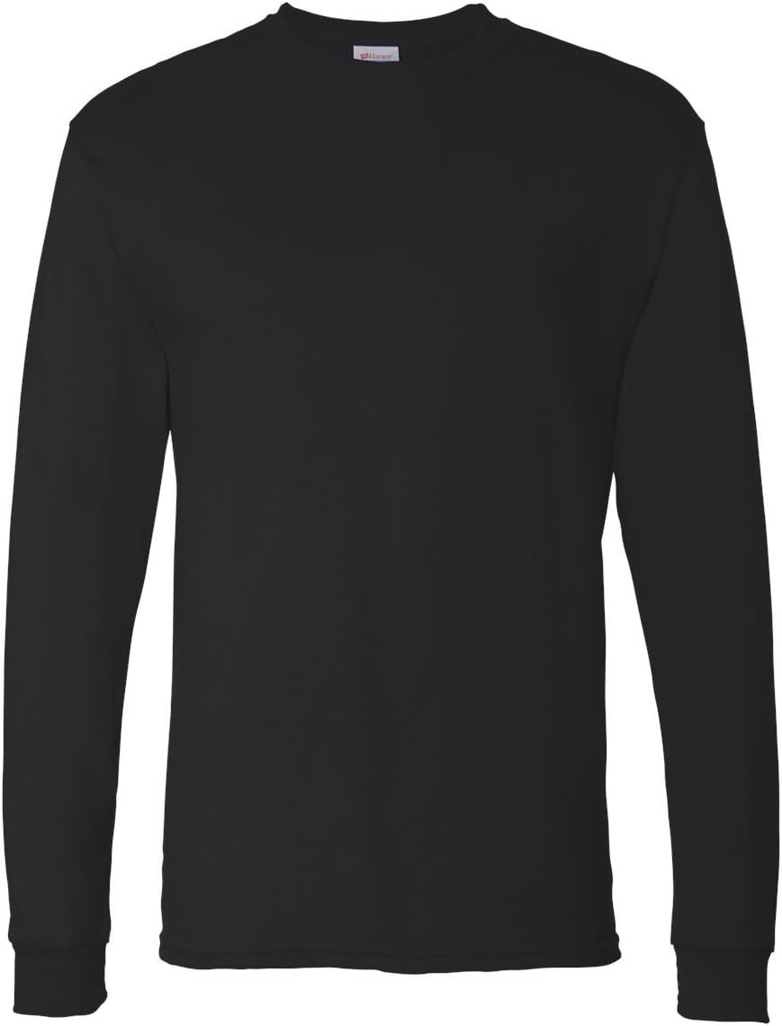 Men's Essentials Long-Sleeve T-Shirt, Crewneck Cotton T-Shirts for Men, 2-Pack