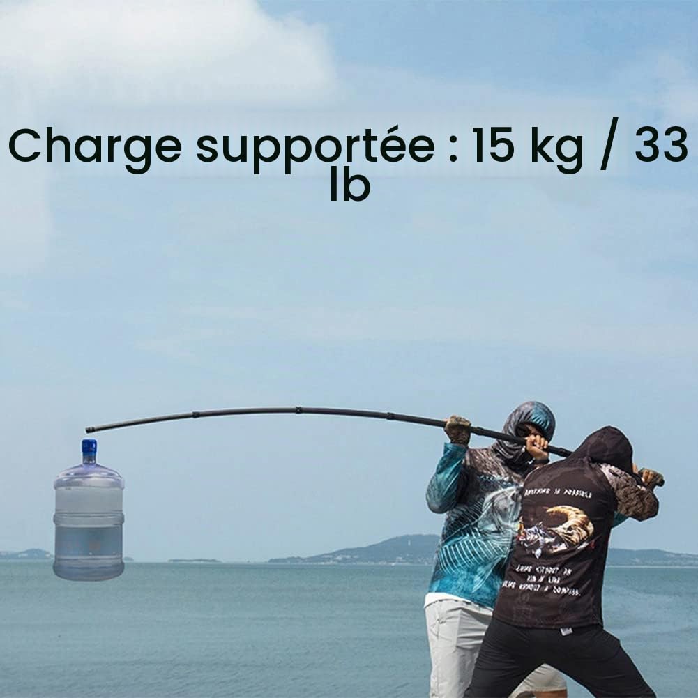 SPORTARC Épuisette de pêche portable en fibre de carbone avec manche long et manche pliable en fibre de carbone