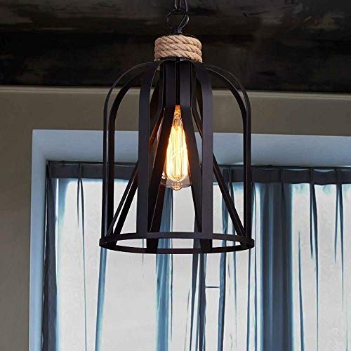 Lustre industriel vintage en corde pour éclairage de bar rustique - 3