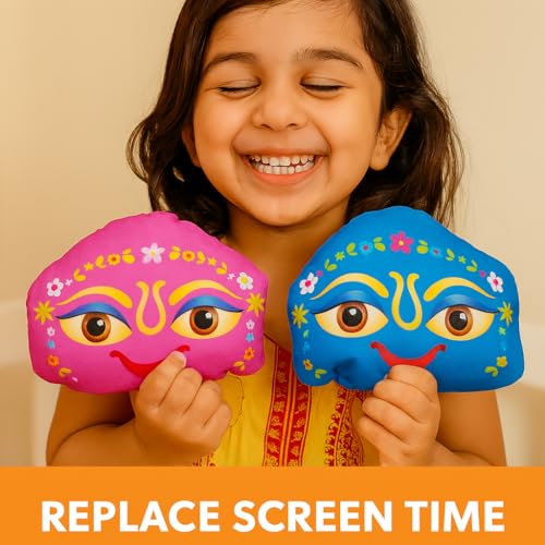 Image of Govardhan Giri Raj Sila Soft Toy for Kids | Cute Devotional Plush Toy | Soft Fabric | Kids Gift for Festivals & Home Decoration | Washable