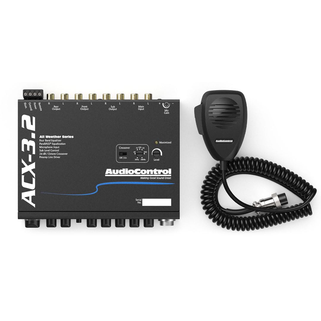 AudioControl ACX-3.2 All-Weather Graphic Equalizer and Crossover with Paging Mic