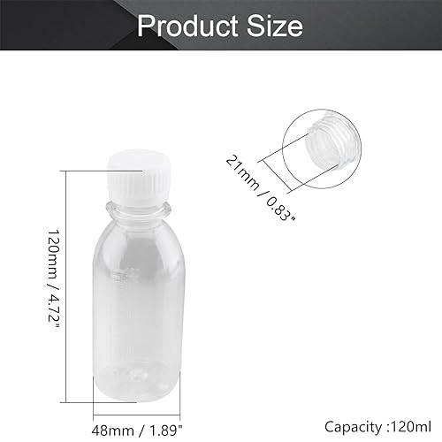 Vista 14 de Othmro 10 botellas de plástico de reactivo químico de laboratorio, 6.8 fl oz/6.8 onzas líquidas/6.8 onzas líquidas de boca pequeña/sólida redonda