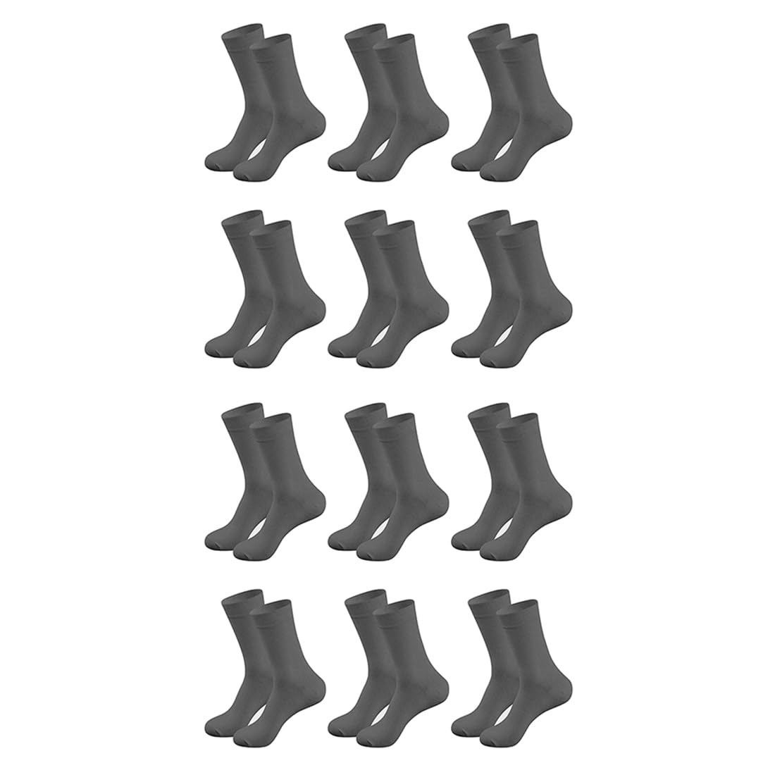 (Pack of 12 Pairs = 24 Socks Men Boys Cotton Lycra Calf Crew Length Running Gym Training Sports Activewear Basketball Football Cricket Tennis Atheletics Socks-image-7