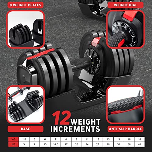 Icefox-Adjustable-Dumbbell-40Lbs-Free-Weights-Dumbbell-Workout-Equipment-for-Home-Gym-Suitable-MenWomen
