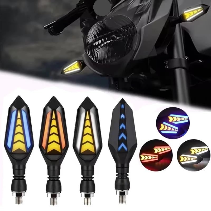 Faro Posteriore Stop Running Indicatori di direzione a LED per motociclette DRL Frecce sequenziali scorrevoli 12V 10mm Luci lampeggianti