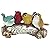 Design Toscano QM223531 Birdy Welcome Sign Indoor/Outdoor Garden Bird Statue, 4 Inches Wide, 10 Inches Deep, 5 Inches High, Multicolored