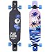 Playshion 39 Inch Drop Through Freestyle Longboard Skateboard Cruiser Coconut Tree
