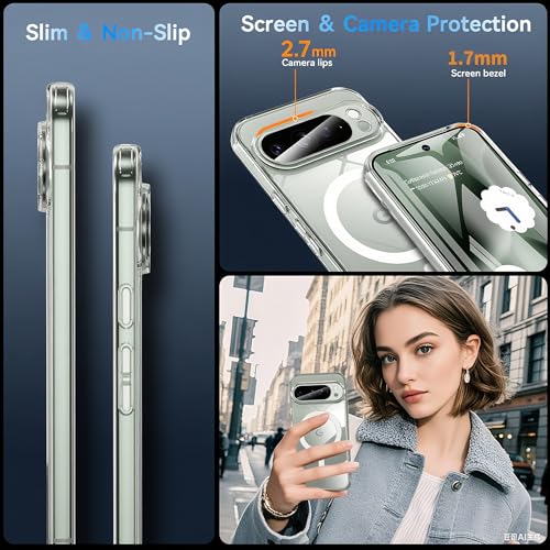 Coque Google Pixel 10 Proxl antichoc transparente MagSafe avec cadre militaire - 5