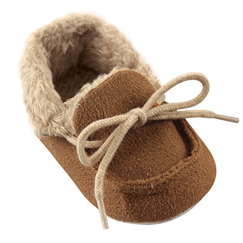 Luvable Friends Unisex Baby Moccasin Shoes, Chestnut, 12-18 Months