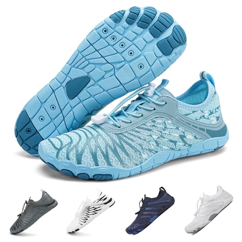 Image of Hiking Barefoot Shoes for Women Men Breathable & Non-Slip Athletic Barefoot Wide Toe Water Shoes Lightweight Perfect for Walking,Running,and Swimming
