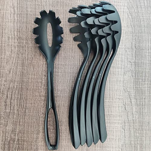 Jogo de Pegadores Macarrão Massa de Plástico 6 peças Preto Sanremo