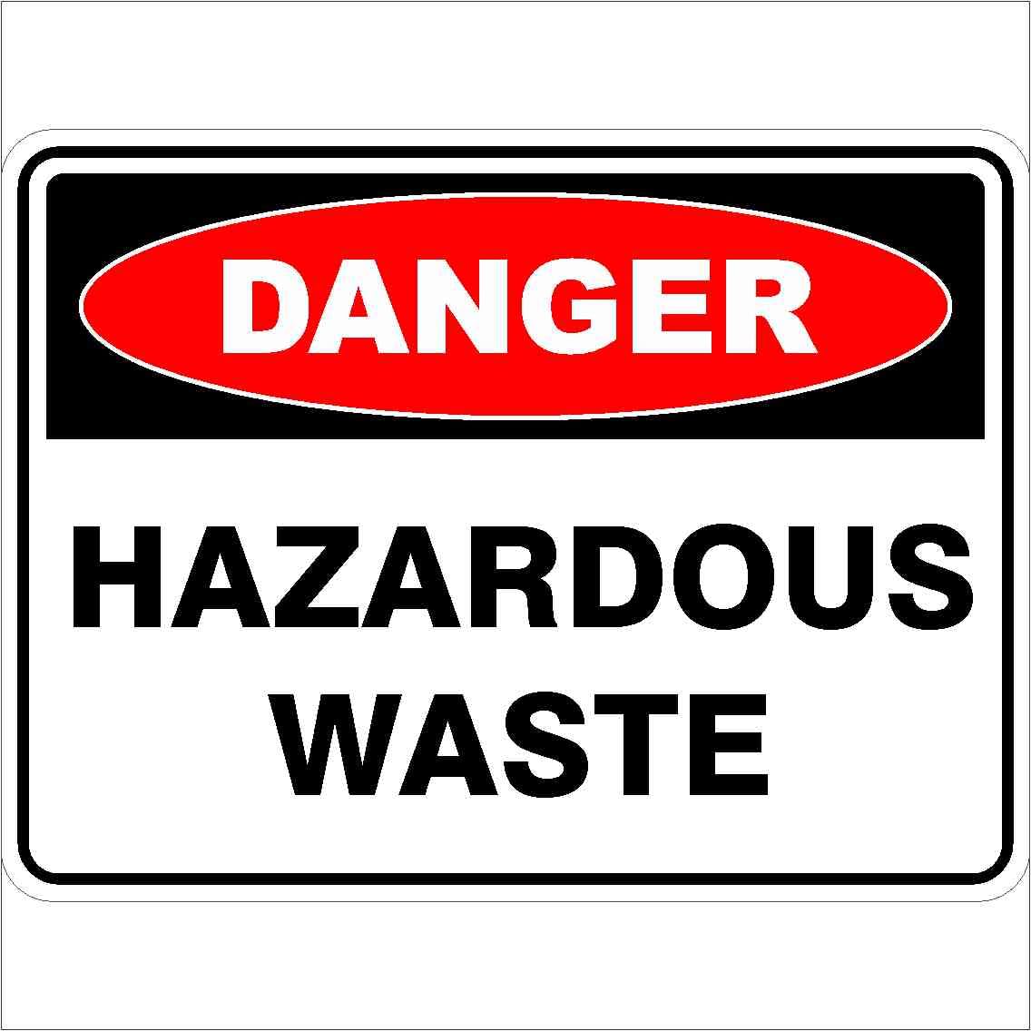 Hazardous Waste Danger Signs Metal Tin Sign 8 x 12 inch for Industrial & Commercial Series