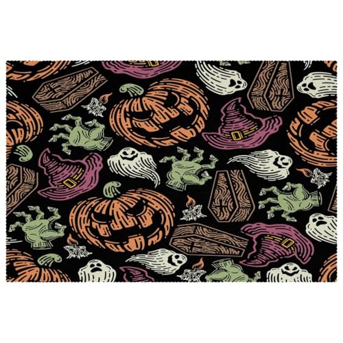 Set de table Halloween facile à nettoyer pour protéger la table des taches - 2