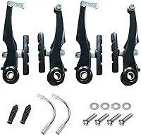 Par Freio V Brake Alumínio C/Sapata Orbital Preto Bike Mtb