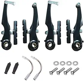 Par Freio V Brake Alumínio C/Sapata Orbital Preto Bike Mtb