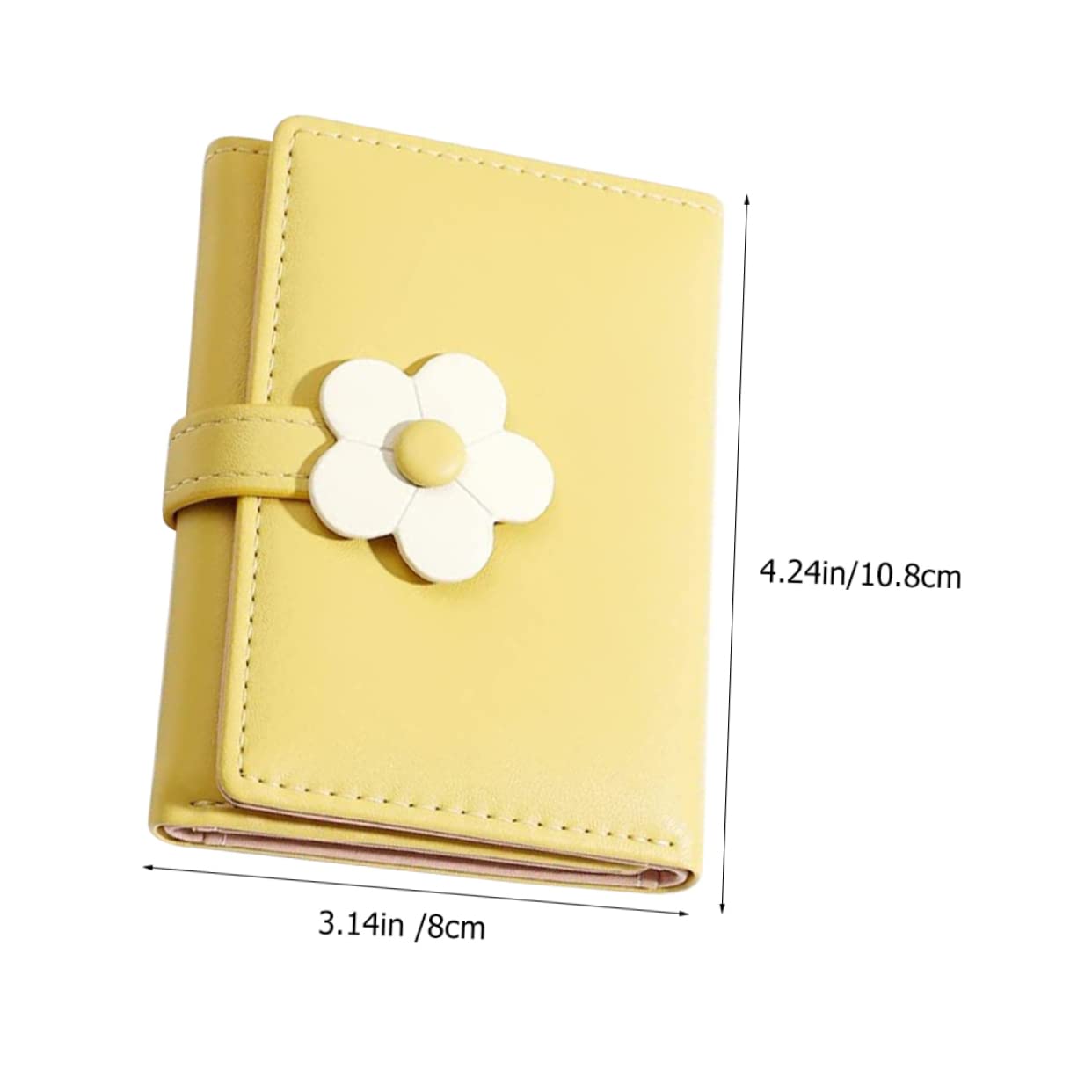 Didiseaon Simple Style Flower Pattern Folding Wallet for Students Cute PU Change Purse for Compact Coin Bag for Convenient Travel Card Holder