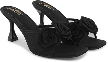 JM LOOKS Stylish Embellished Kitten Heels Sandal For Women & Girls | Pencil Heels | Stiletto Heels |