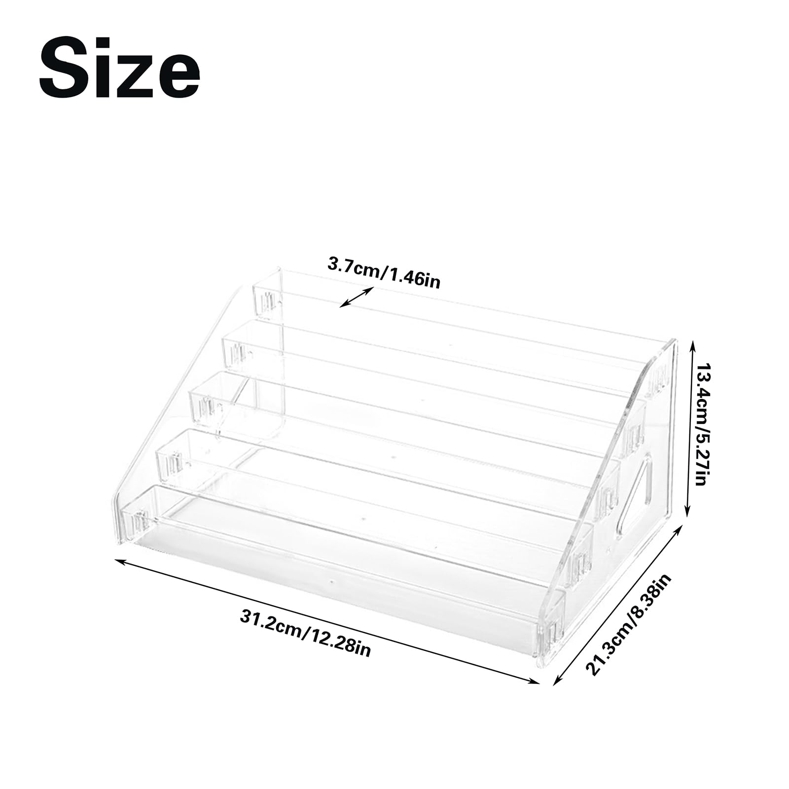 Présentoir à 5 étages En Plastique Acrylique Transparent Pour Vernis à Ongles, Rouge à Lèvres, Huiles Essentielles, Flacons Compte-gouttes Pour Cosmétiques, Boutique, Jouets, Bonbons, Articles