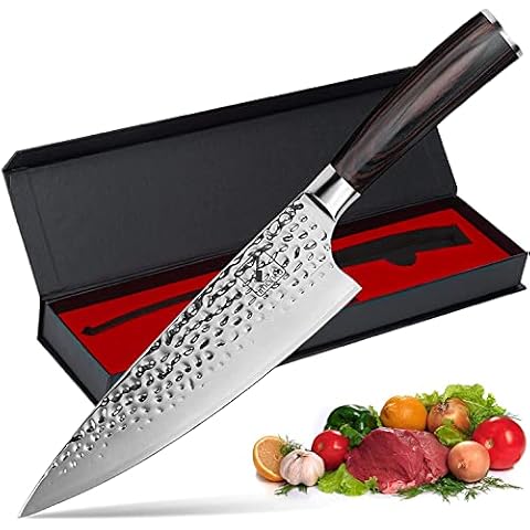 imarku Damascus Chef Knife, 8 inch Kitchen Knife Cover