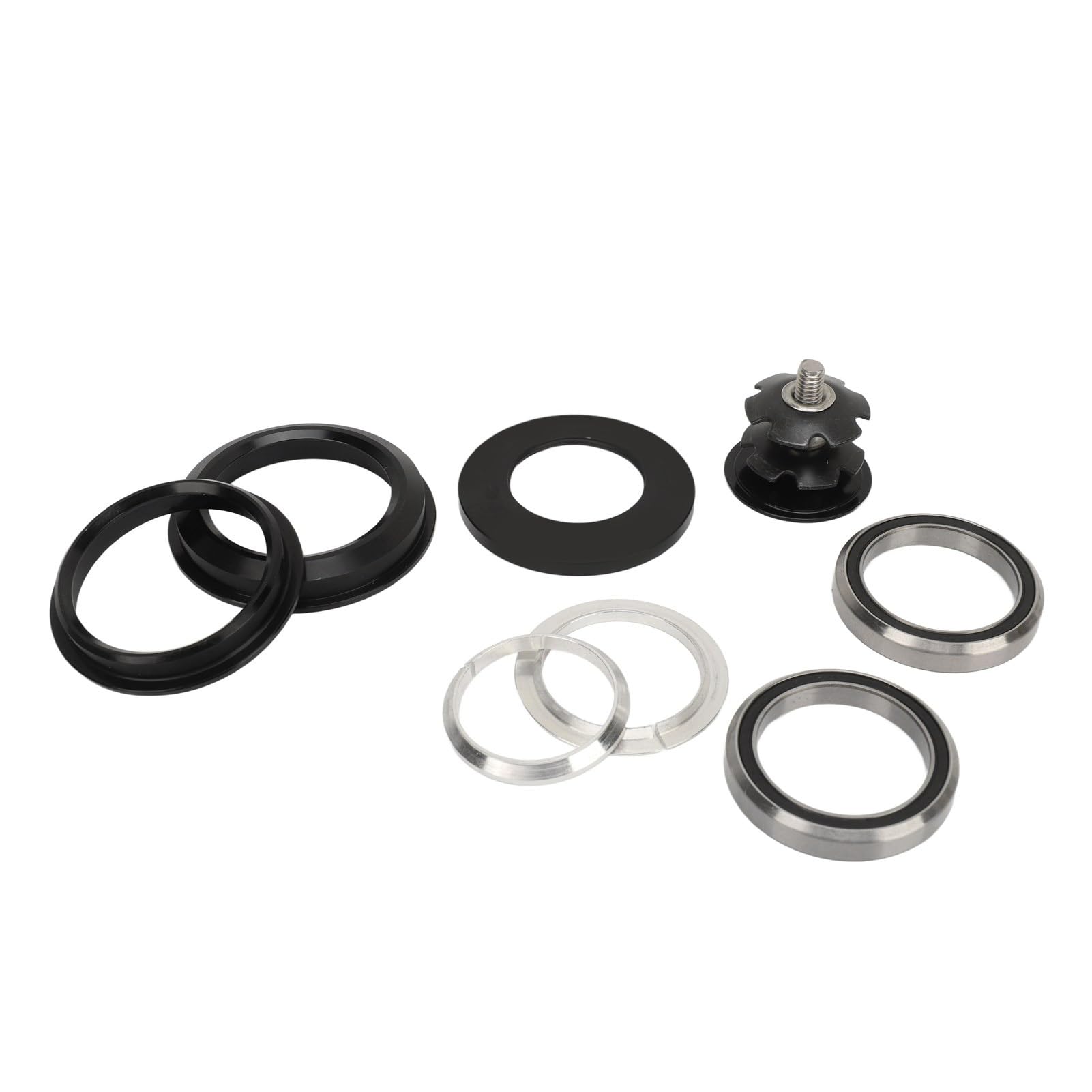 Pilipane Bicycle Front Fork Bowl Set Aluminium Alloy Anodized Bicycle Headset Spacer for 44 50.6mm Tapered Head Tube Frame