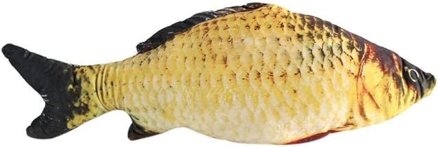 Raguso Poduszka pluszowa 3D karpi, kształt ryby, poduszka symulująca lifelike Soft Throw, poduszka pluszowa dla dzieci, prezent zabawka pluszowa sofa, dekoracja domu (60 cm)