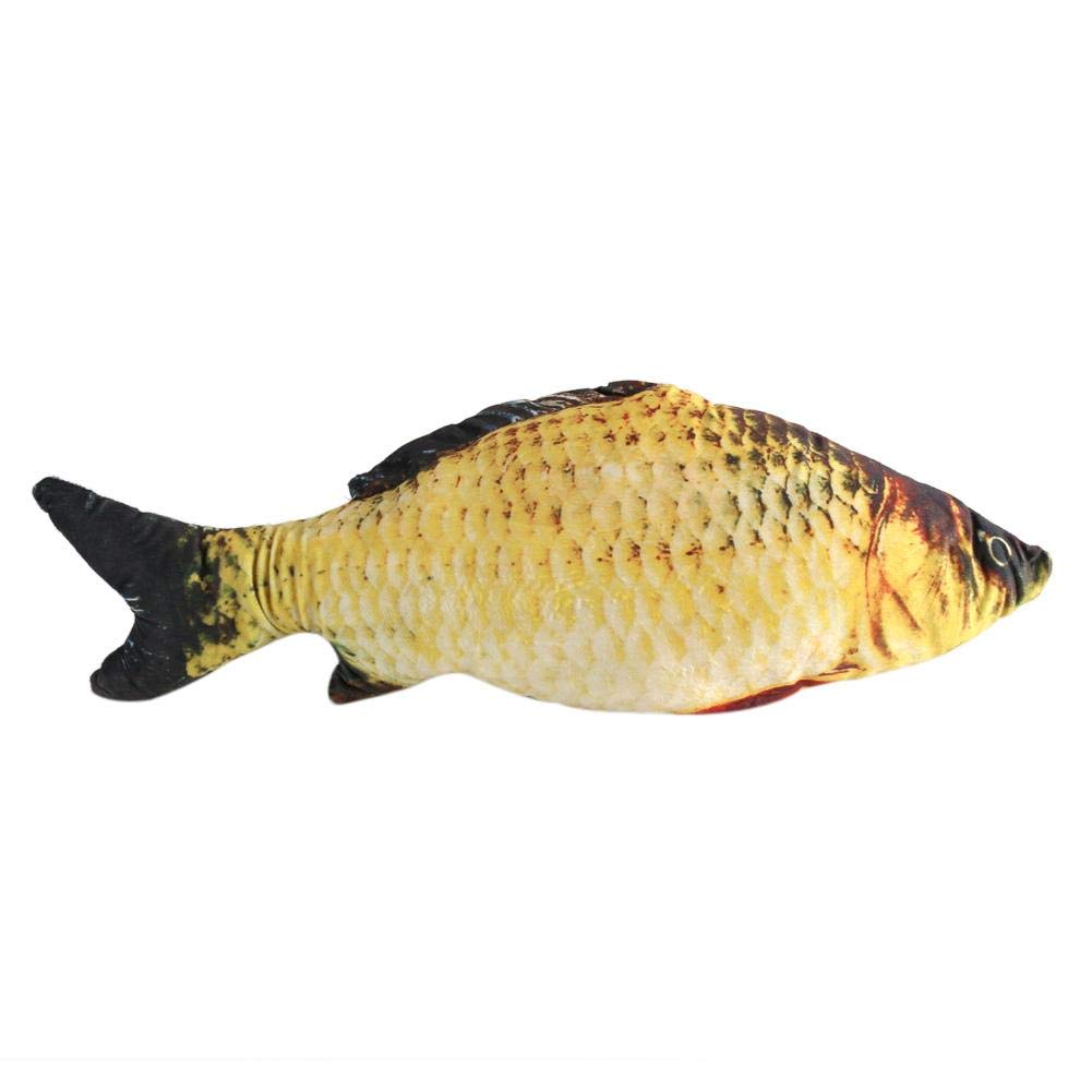 Raguso Poduszka w kształcie ryby kreatywna 3D karp ryba symulacja poduszka wypchana zabawka poduszka dekoracyjna dla dzieci sofa dekoracja domu (60 cm)