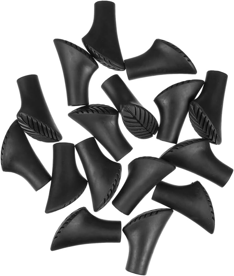 Toddmomy 20pcs - Hiking Pole Tips Plastic Foot Covers for Trekking Sticks and Canes Easy to Install Shock Absorbing Design for Outdoor Use