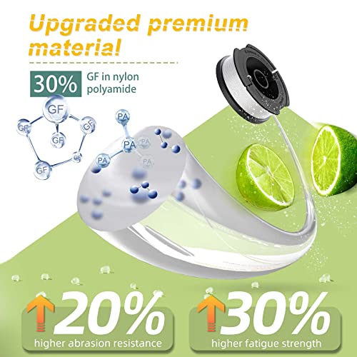 10 Pack String Trimmer Line For Black+Decker,(Af-100)String Trimmer Replacement Spool,30Ft 0.065" Autofeed String Trimmer Line,Suitable For Black+Decker Trimmer Line(8 Spools,2 Spool Caps,2 Springs) #TOP1