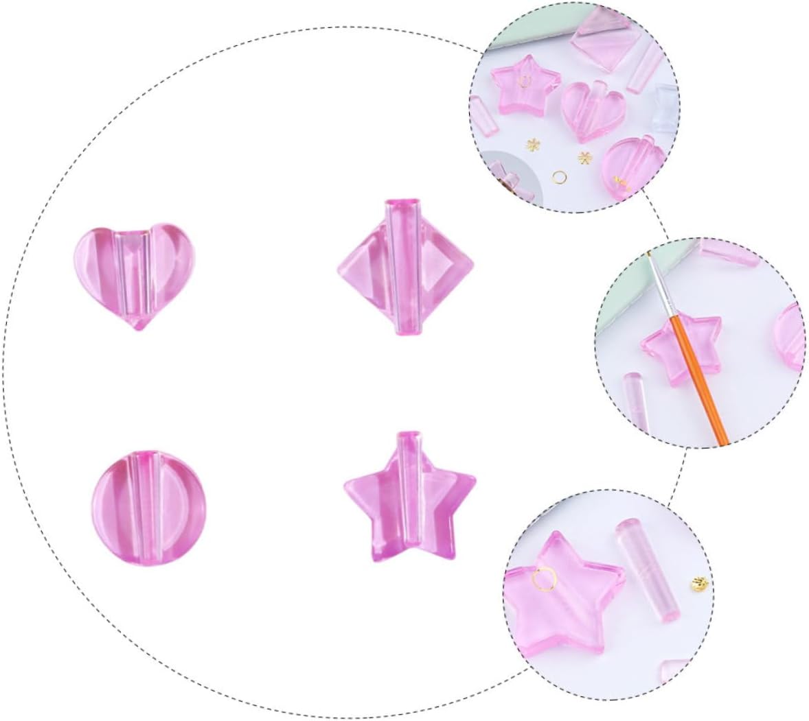 STOBOK 20pcs Nail Embossing Moulds for Nail Bending Molds for Beautiful Patterns Includes Star Heart Shapes Easy to Use and Suitable for All Skin Types