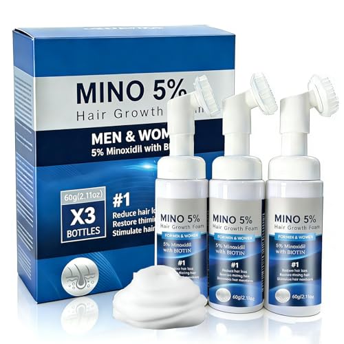 5% Minoxidil Foam for Men and Women Hair Growth Strengthen Foam Advanced Hair Regrowth Treatment Clinically Proven Formula 3 Month Supply