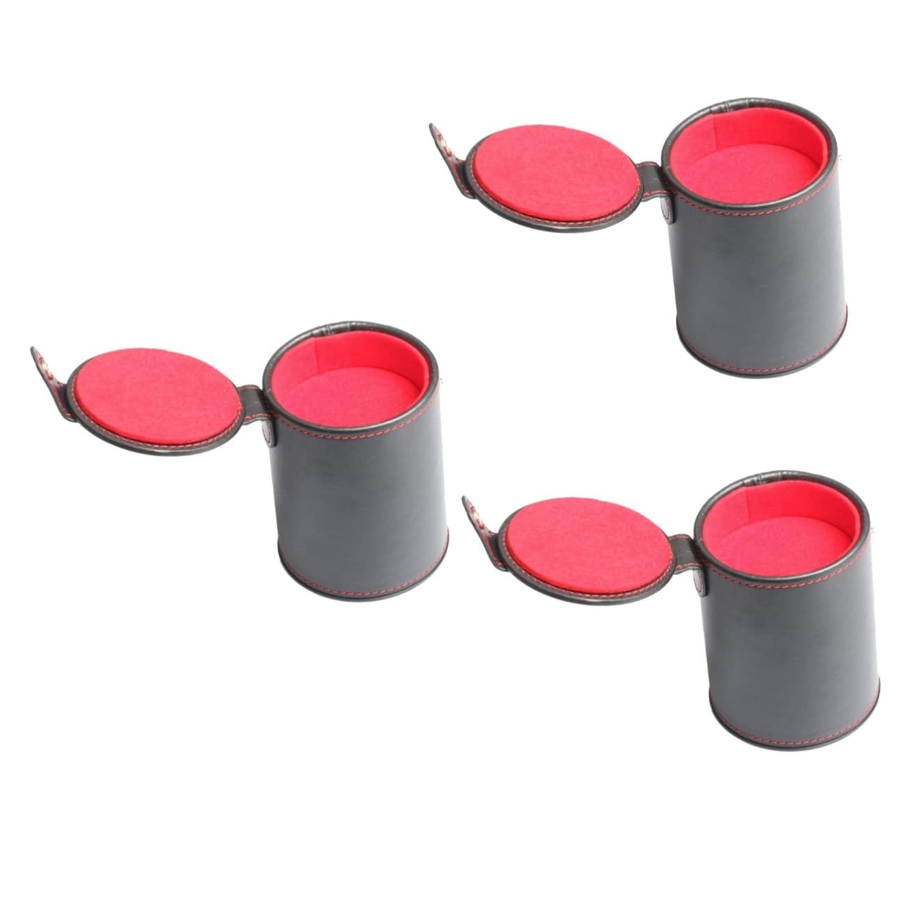 Abaodam 3er-Box Spiel Würfelbecher Black
