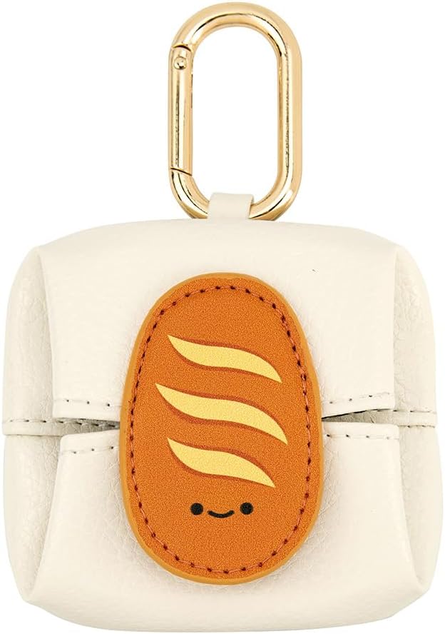 Mini Coin Purse Keychain - Cute Cartoon Bluetooth Headset & Lipstick Organizer Pouch, PU Leather Small Cosmetic Bag for Earphones, Coins, Keys, Bread, Custom Coin Purse