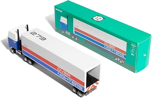Miniatura 3 de CANDYCAR Colección de madera fundido a presión  Overnighters Semi camión, auto de juguete de madera de haya hecho a mano de primera calidad