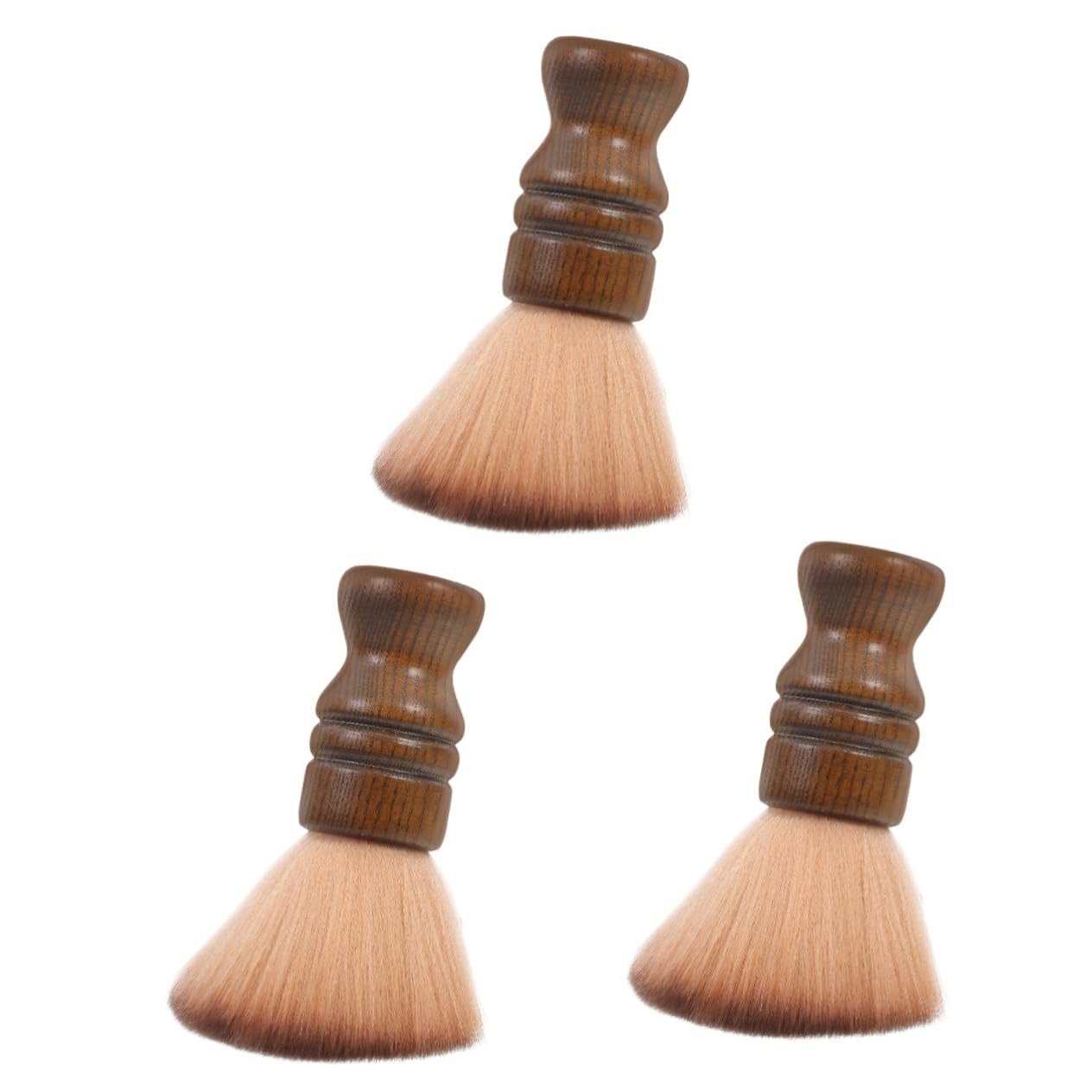 DOITOOL 3pezzi Spazzola Legno Con Manico Ergonomico Per Pulizia Barba e Spazzola Per Con Setole Morbide Per Parrucchieri e Uso Personale