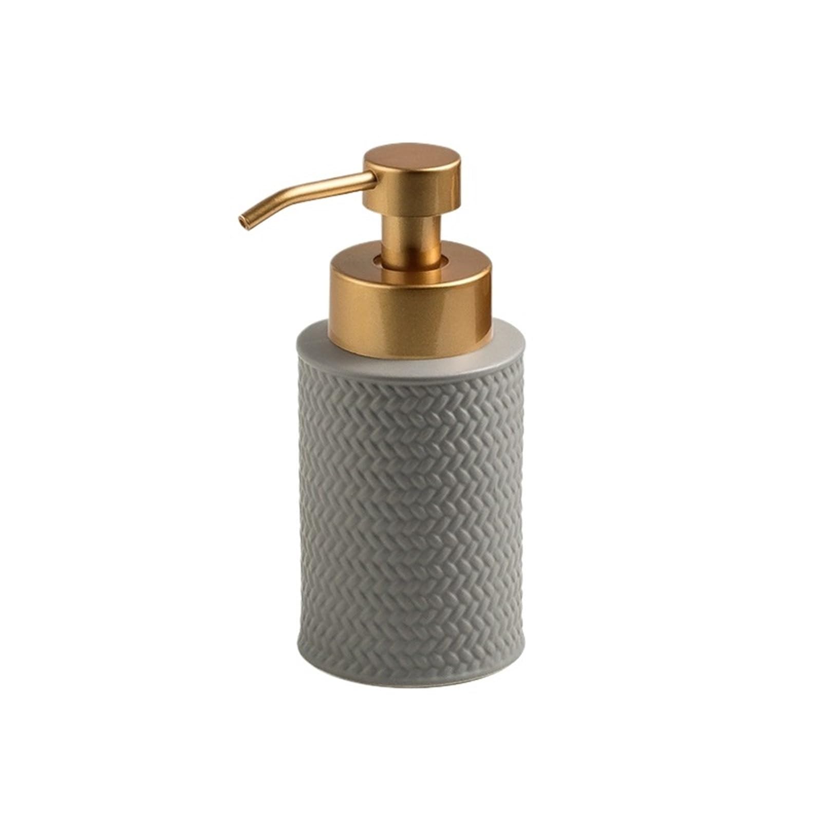 Soap Dispenser Ceramic Soap Dispenser With Pump Hotel Club Bathroom Lotion Press Bottle(Gris)